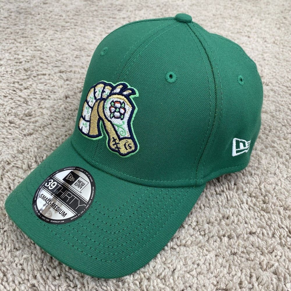 Charlotte Knights New Era MiLB Hat Copa Caballeros 39Thirty S/M Green Cap NWT